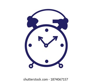Alarm clock on a white background. Symbol. Vector illustration.