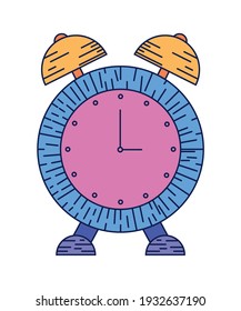 alarm clock on white background