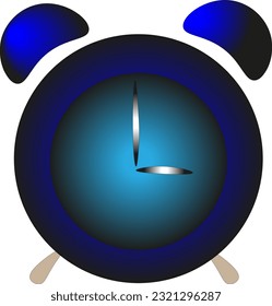 Reloj de alarma sobre fondo blanco, dibujo infantil.