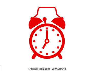 Alarm clock on white background