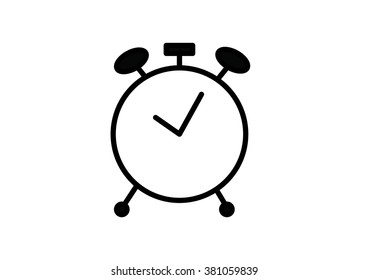 Alarm clock on white background