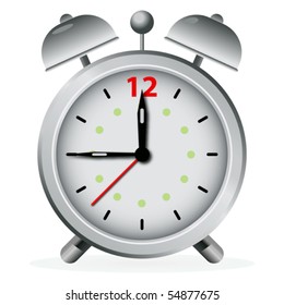 Alarm clock on white background