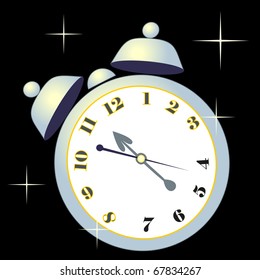 alarm clock on white background