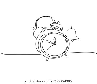 Alarm Clock One Line Drawing