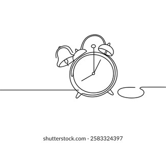 Alarm Clock One Line Drawing