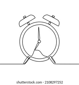 alarm clock oneline continuous single line art