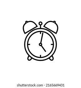 Alarm clock outline illustration vector isolated. Clock icon.Reminder icon.