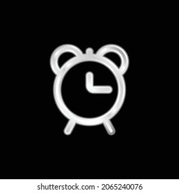 Alarmanlage-Uhr Umrisssilbernes Symbol