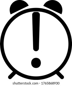 alarm clock outline vector icon