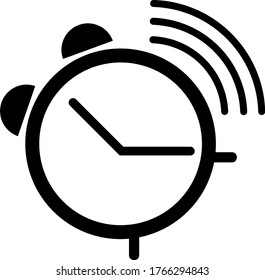alarm clock outline vector icon