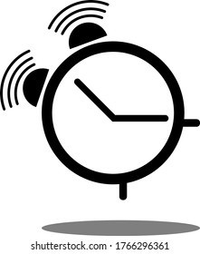 alarm clock outline vector icon