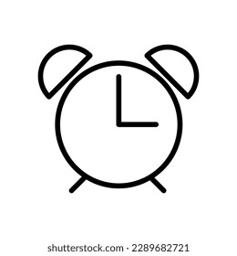 icono del vector de contorno del reloj de alarma. icono de vector de stock de reloj de alarma para diseño web, aplicación móvil y ui