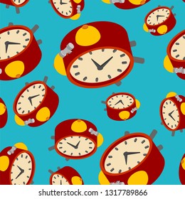 Alarm clock pattern seamless. Old table clock background