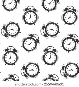 alarm clock pattern vector design