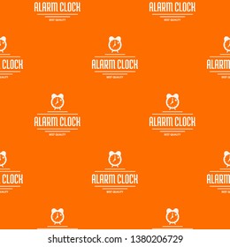 Alarm clock pattern vector orange for any web design best
