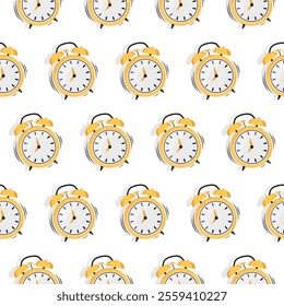 alarm clock pattern yellow colour 