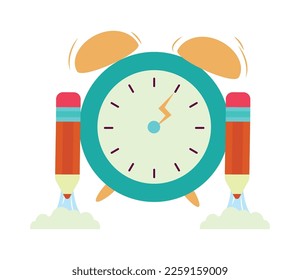 alarm clock with pencil icon