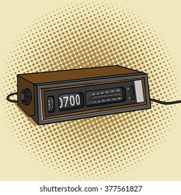 Alarm clock pop art style vector illustration. Comic book style imitation. Vintage retro style.