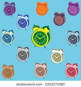 Alarm Clock Pop Art Vector Graphic Style