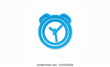 alarm clock realistic icon. 3d vector illustration. Isolated line color pictogram. Transparent shadows