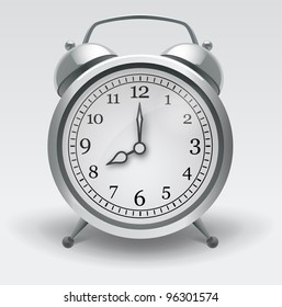 Alarm clock. Realistic Vector Illustration