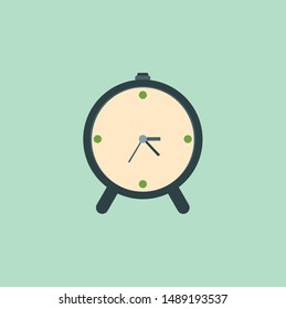 Alarm clock red wake-up time isolated on background