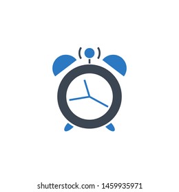 Alarm Clock related vector glyph icon. Isolated on white background. Vector illustration.