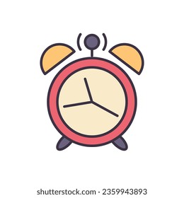 Alarm Clock related vector icon. Isolated on white background. Vector illustration