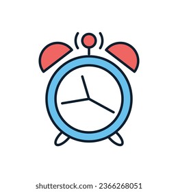 Erinnerung: Vektorsymbol für die Uhr. Einzeln auf weißem Hintergrund. Vektorgrafik