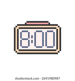 despertador retro pixel art