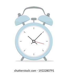 Alarm clock, retro clock. Vector illustration isolated on the white background