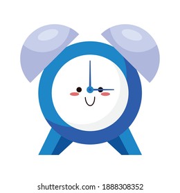 alarm clock ring kawaii character vector illustration design