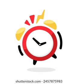 Alarm clock ringing icon illustration