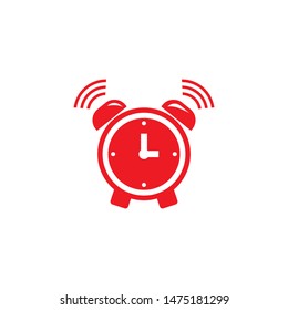 alarm clock ringing icon modern design. Alarm clock wake-up time isolated on background in flat style. Vector illustration