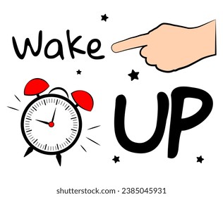 Alarm clock ringing on white background. 