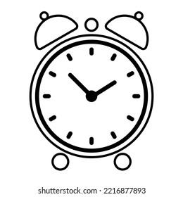 Alarm clock round clock icon, white transparent clock face arrow icon round icon - Vector illustration