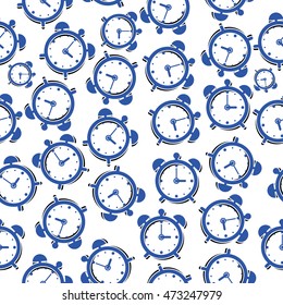 Alarm Clock Seamless Pattern