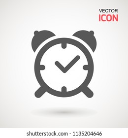 Alarm clock seamless pattern background icon. Business flat vector illustration. Clock time sign symbol pattern.