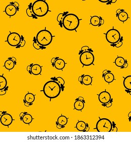 Alarm Clock Seamless Pattern background. Vector Illustration EPS10
