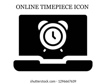 Alarm clock search icon. Editable Alarm clock search icon for web or mobile.