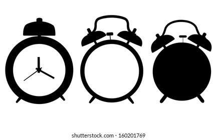alarm clock set isolated on white