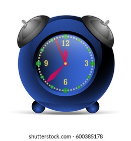 Alarm clock. Alarm clock with shadow. Flat design, vector illustration, vector.