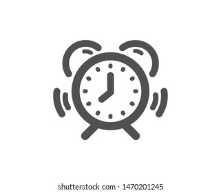 Alarm clock sign. Time management icon. Watch symbol. Classic flat style. Simple time management icon. Vector