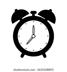 Alarm clock silhouette, alarm clock