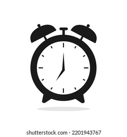 Alarm Clock Silhouette Simple Flat Icon
