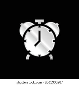 Alarm Clock silver plated metallic icon - Powered by Shutterstock - Get 15% off with code: PIKWIZARD15