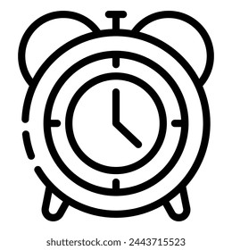 Alarm Clock Simple Line Icon Logo Symbol