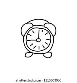 alarm clock sketch icon. Element of education icon for mobile concept and web apps. Outline alarm clock sketch icon can be used for web and mobile on white background
