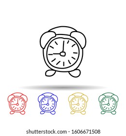 alarm clock sketch multi color style icon. Simple thin line, outline vector of education icons for ui and ux, website or mobile application