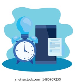 alarm clock with smartphone device